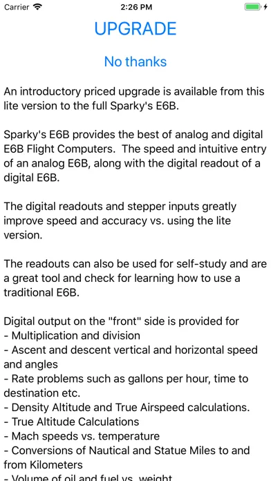 Capturas de pantalla de Sparky's E6B Lite